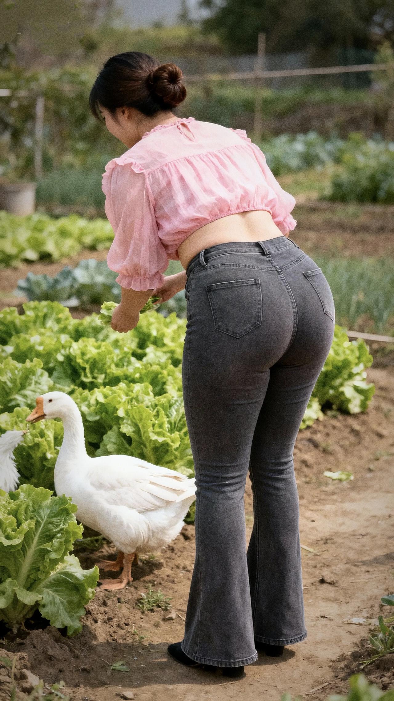 我的这几只大白鹅最近心情肯定特别好，一个比一个能吃，快赶上了，真羡慕它们不怕胖！