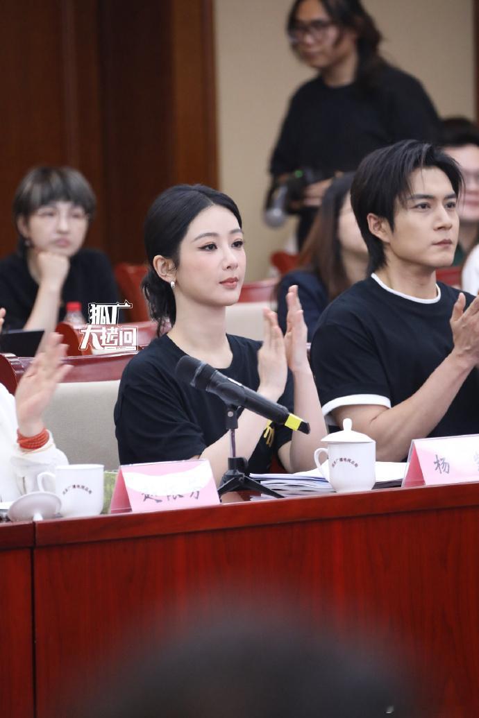 杨紫有种体制内的感觉  杨紫家业座谈会像体制内开会 不花哨不张扬，杨紫安安静静记