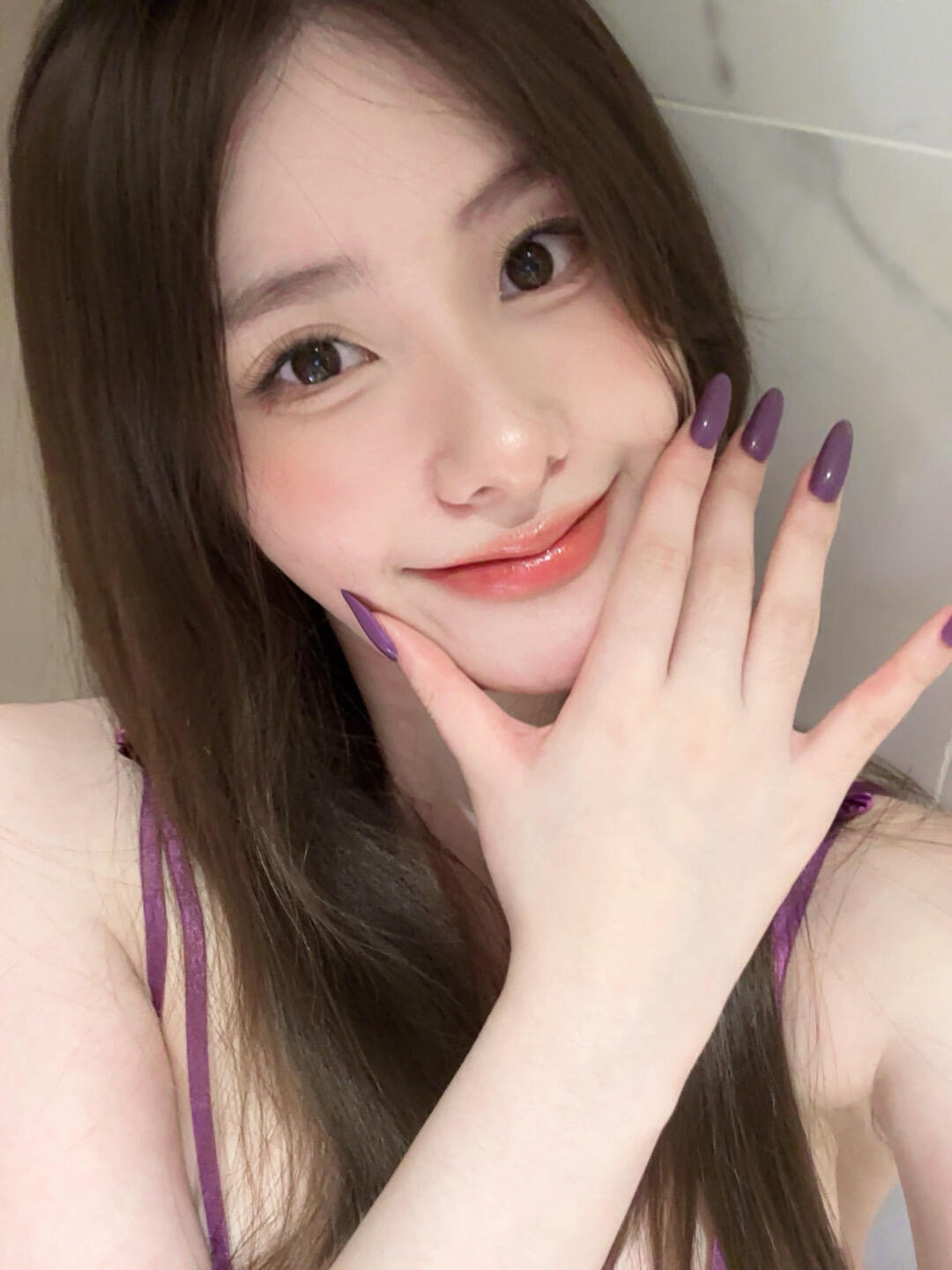 紫色美甲你要美s谁啊！！保佑我大红大紫hhh！