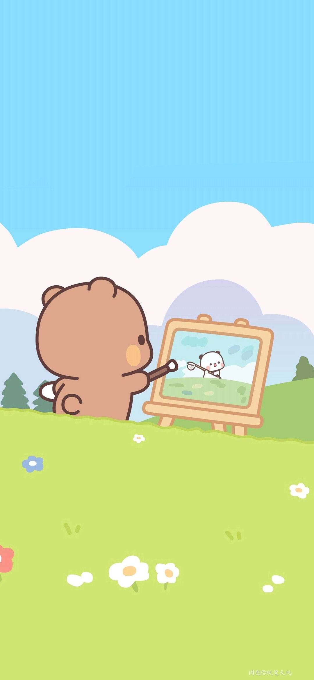 可爱治愈系小动物插画壁纸