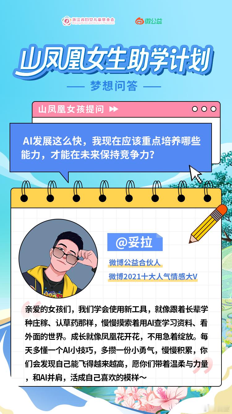 了不起的女孩们今天阿妥收到山凤凰女孩们的提问，每一声探寻都藏着冲破群山的勇气，每