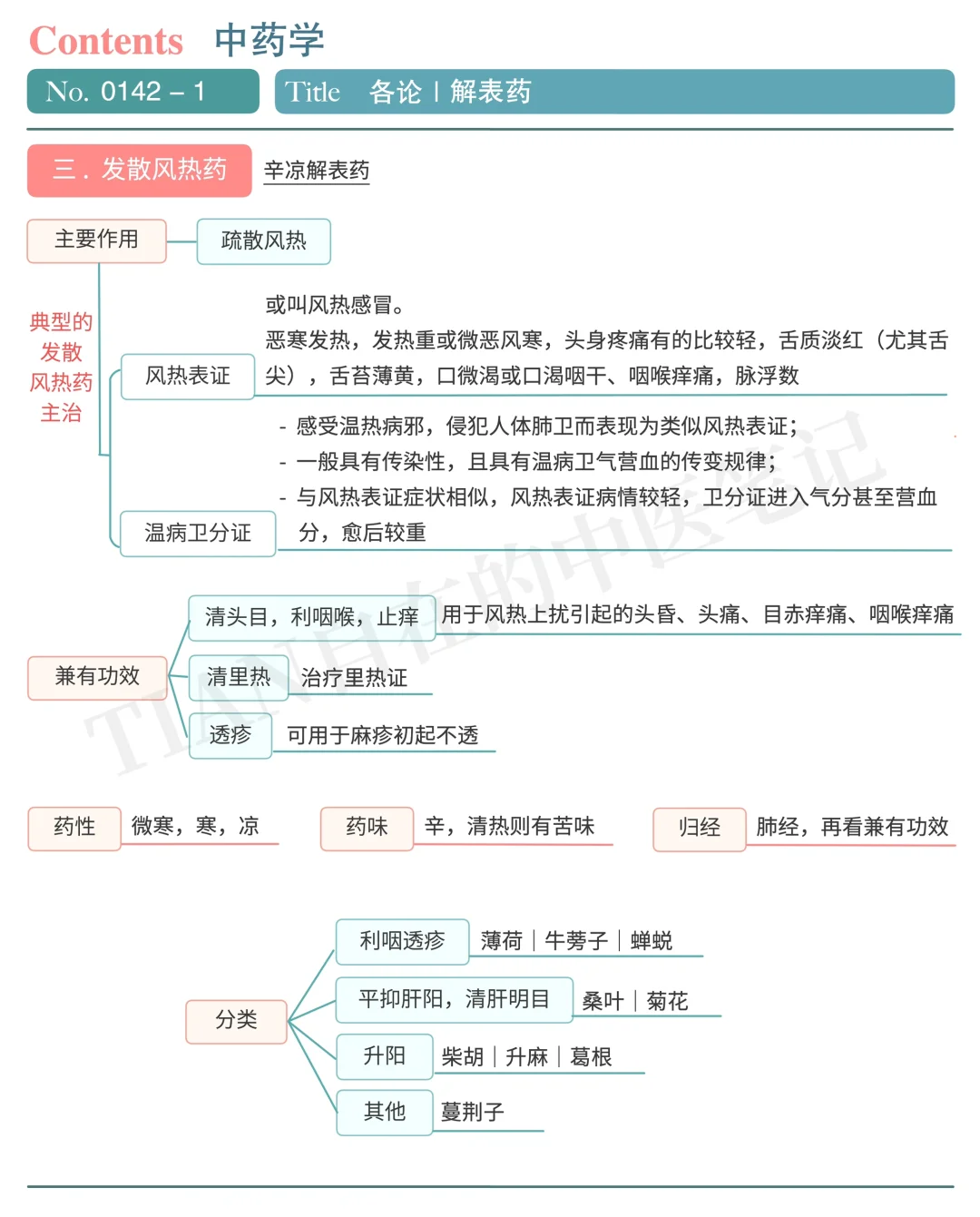 学中医第142天｜中药学｜发散风热药｛上｝