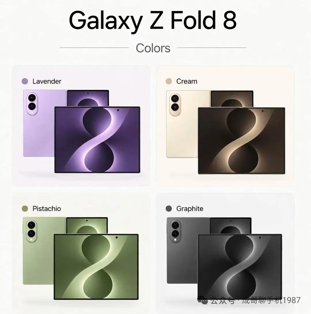 三星Z Fold8系列配色