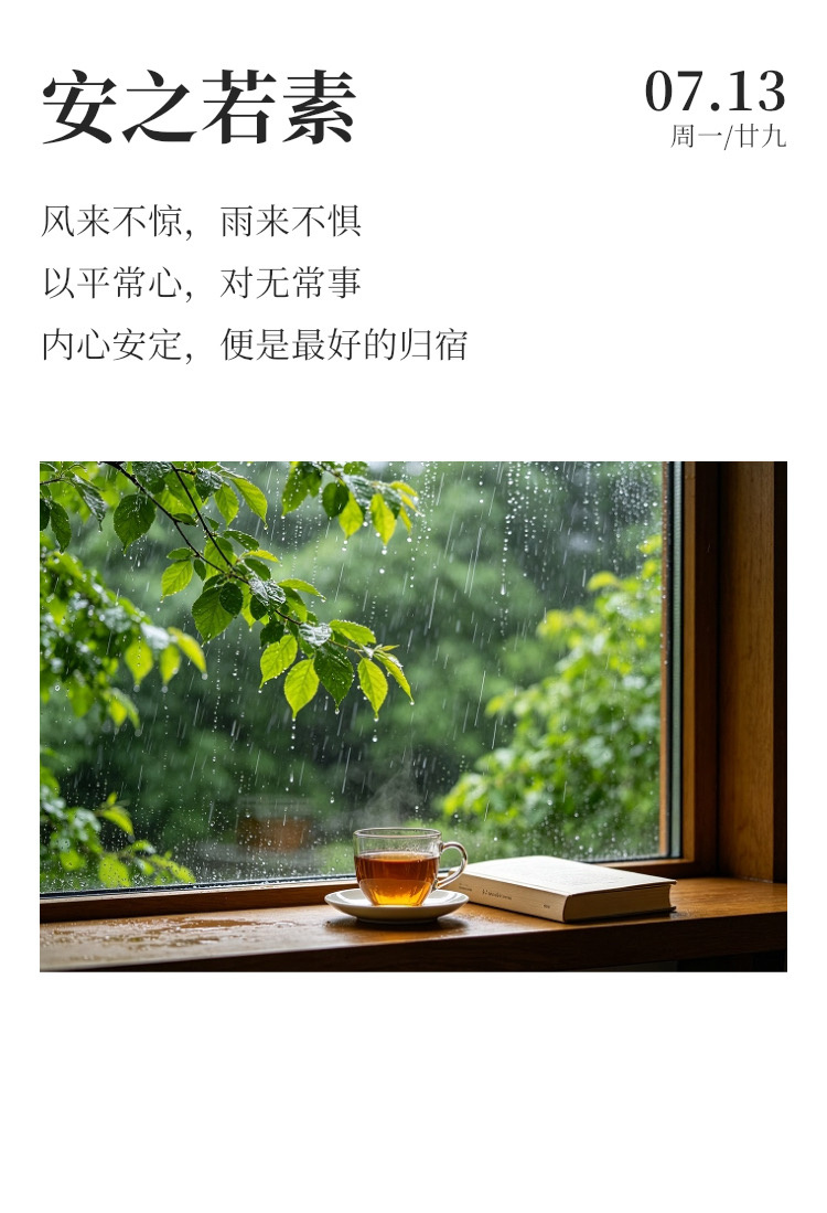 早安🌧️每日早起打卡   理想生活不仅仅需要奋斗，还需要一点热爱和心动，在新的