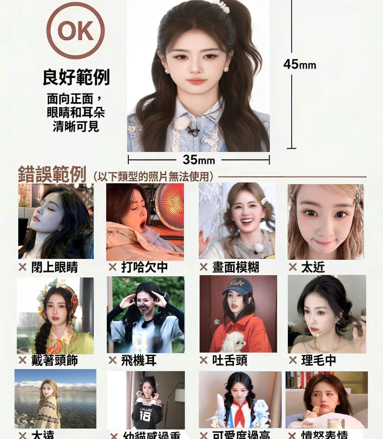 *小猫证件照拍摄注意事项 