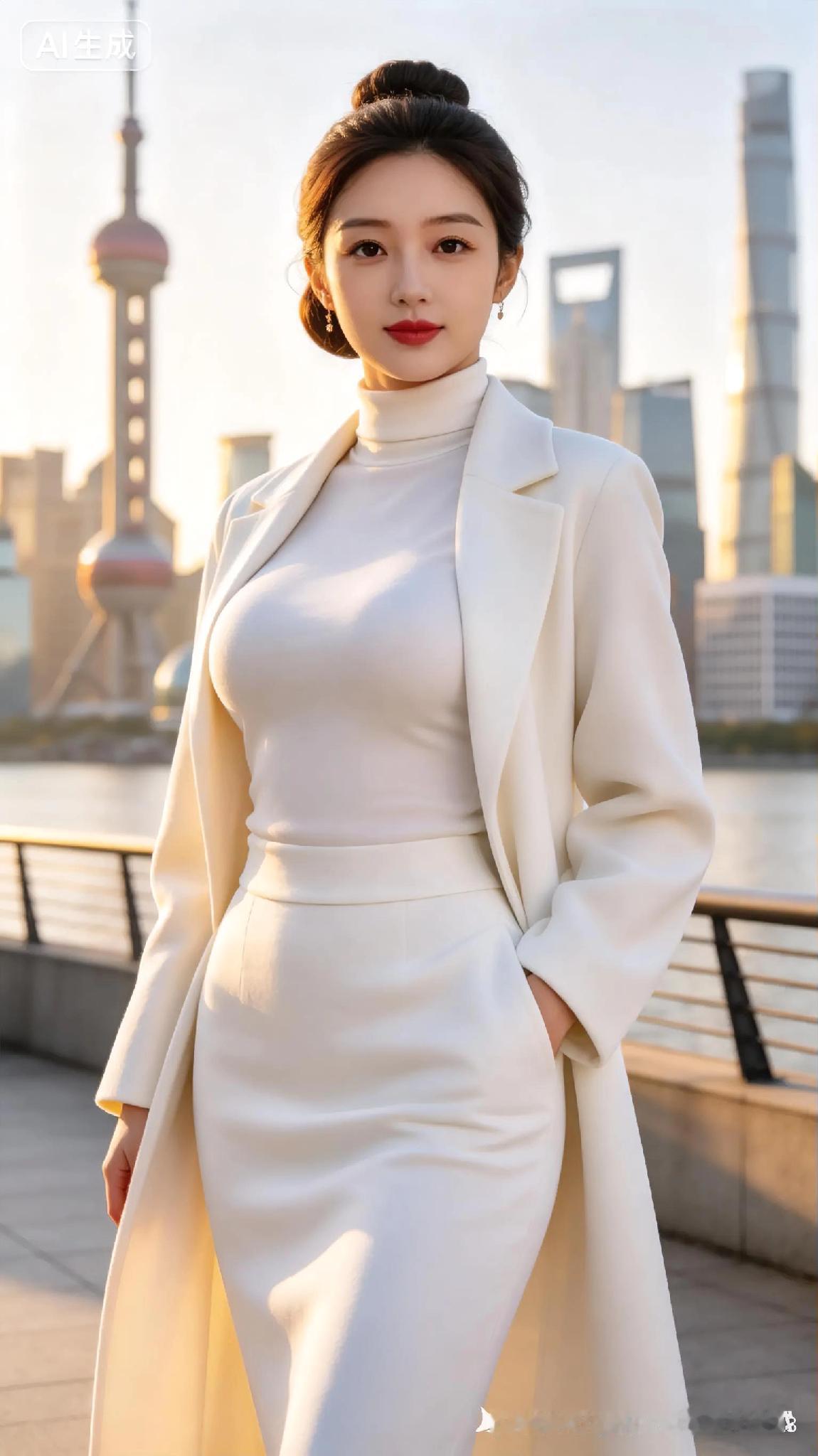 都市白领穿搭指南：优雅白裙与现代都市的完美融合👗✨
都市丽人 
白衬衫白裙穿搭