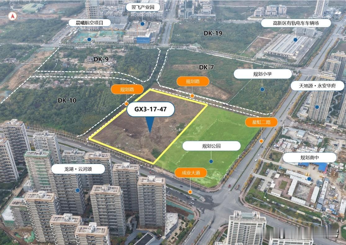 高新三期土拍再次引发房地产市场颤动，近期高新三期推出四块住宅用地，约206亩，总