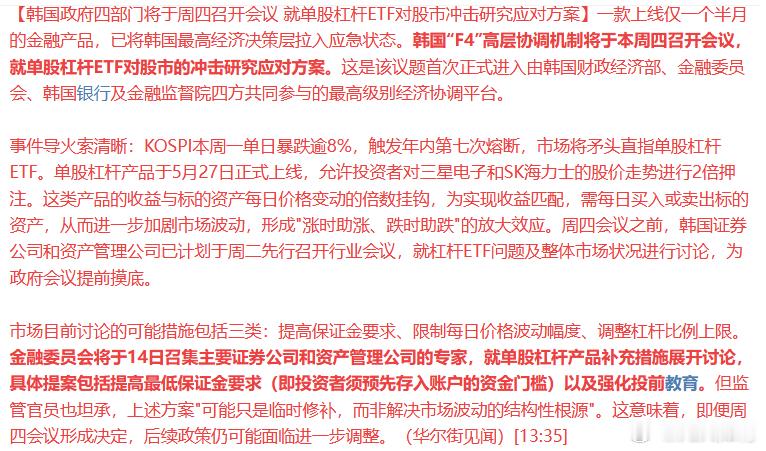韩国救市速度就是快！跌几天就受不了了，开始大举救市！
