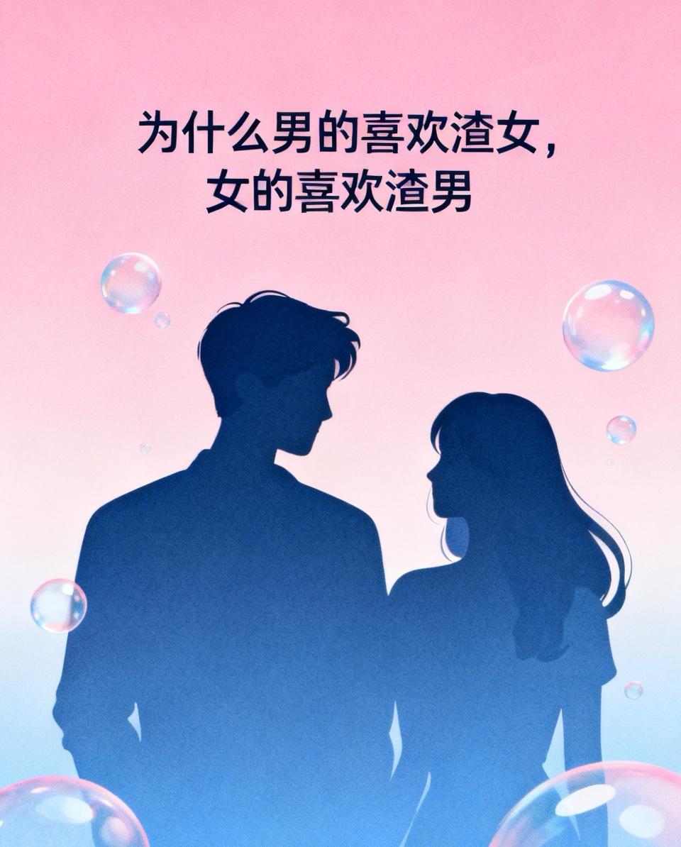 朋友问我一个问题，为什么男的喜欢渣女，女的喜欢渣男？

我告诉他这种喜欢性是临时