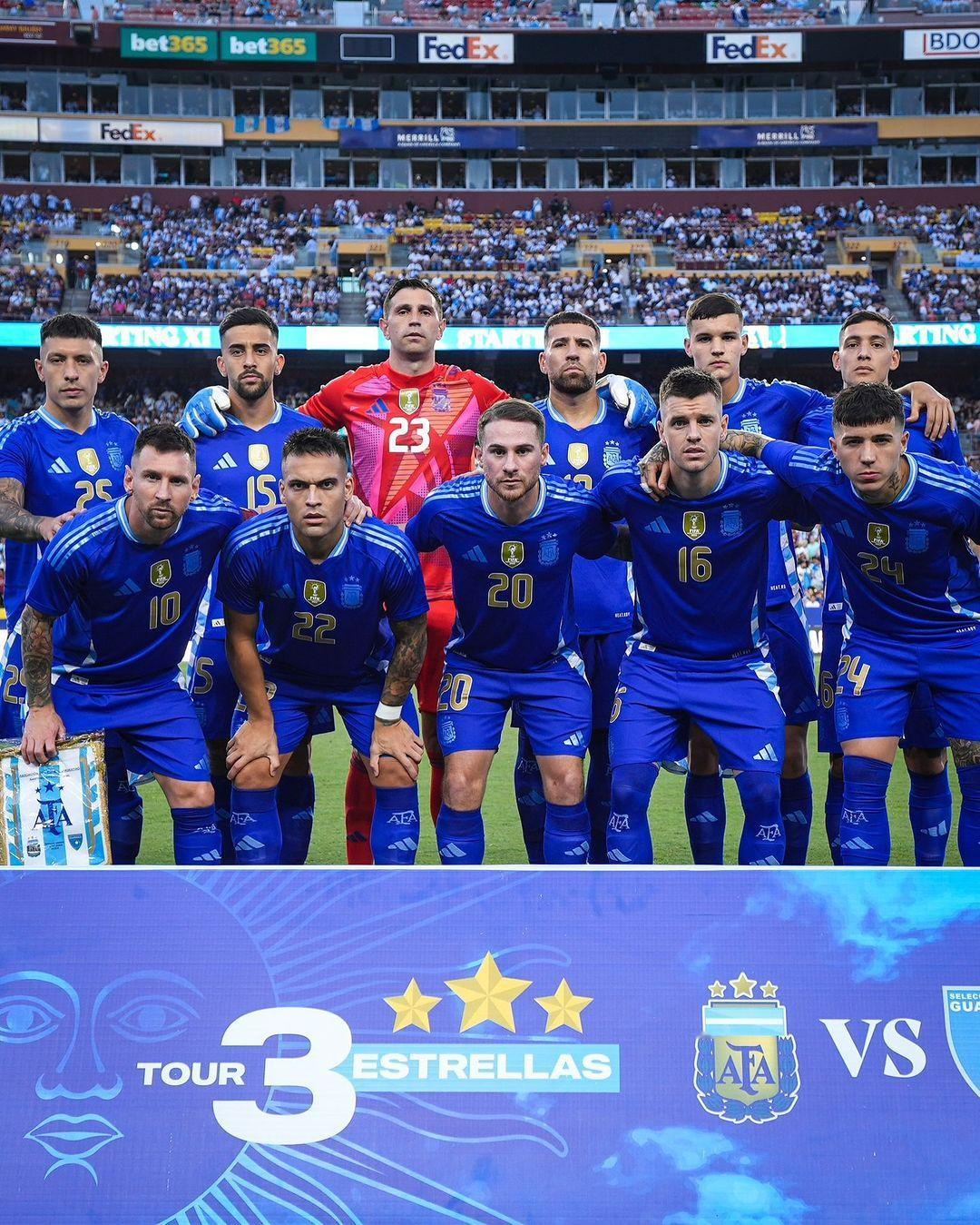 利茶Ins：每个人都完成了伟大工作💪 现在专注于即将发生的事情，加油🇦🇷!