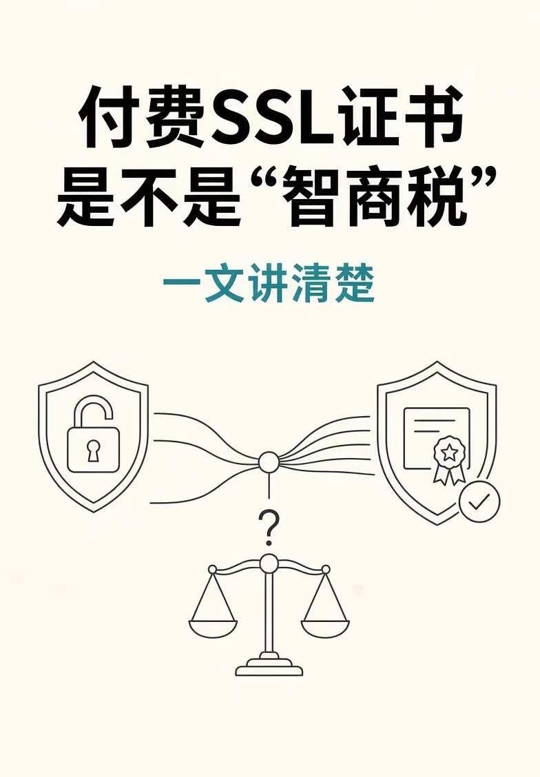 付费SSL证书是不是智商税？
付费SSL证书并不完全是"智商税"，但值不值得，完