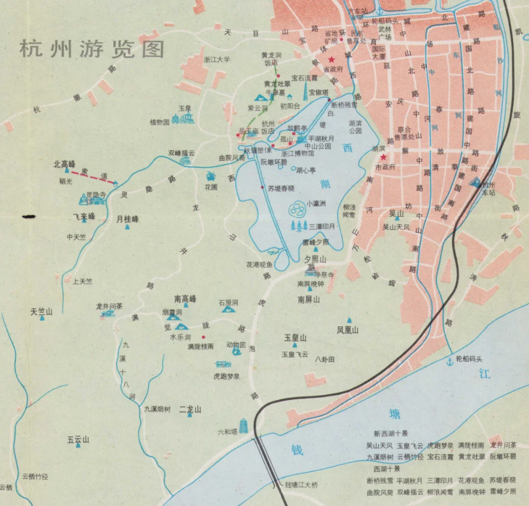 1987年杭州市地图