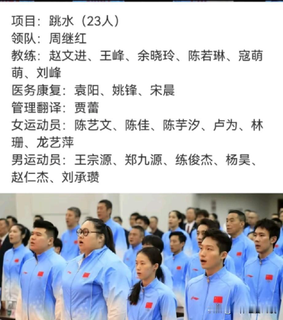 看到这个亚运会跳水大名单，所有人都放心了，阵容依然强大，能看出女子跳水冠军提前预