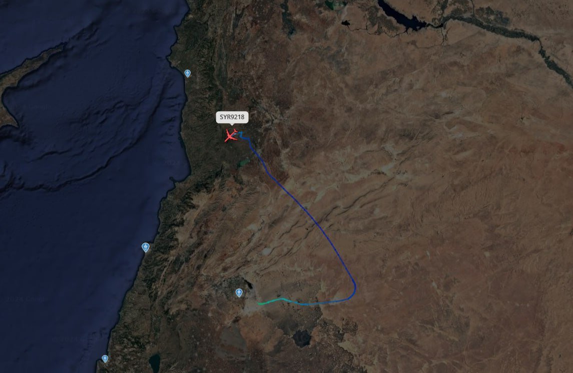 很多人都在跟踪一架从大马士革国际机场起飞IL-76运输机，有报道称该飞机已坠毁。