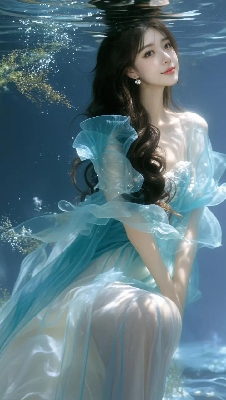 水下梦幻写真 原来ai写真可以这么美 人生总得有一套ai写真吧 谁拍谁...