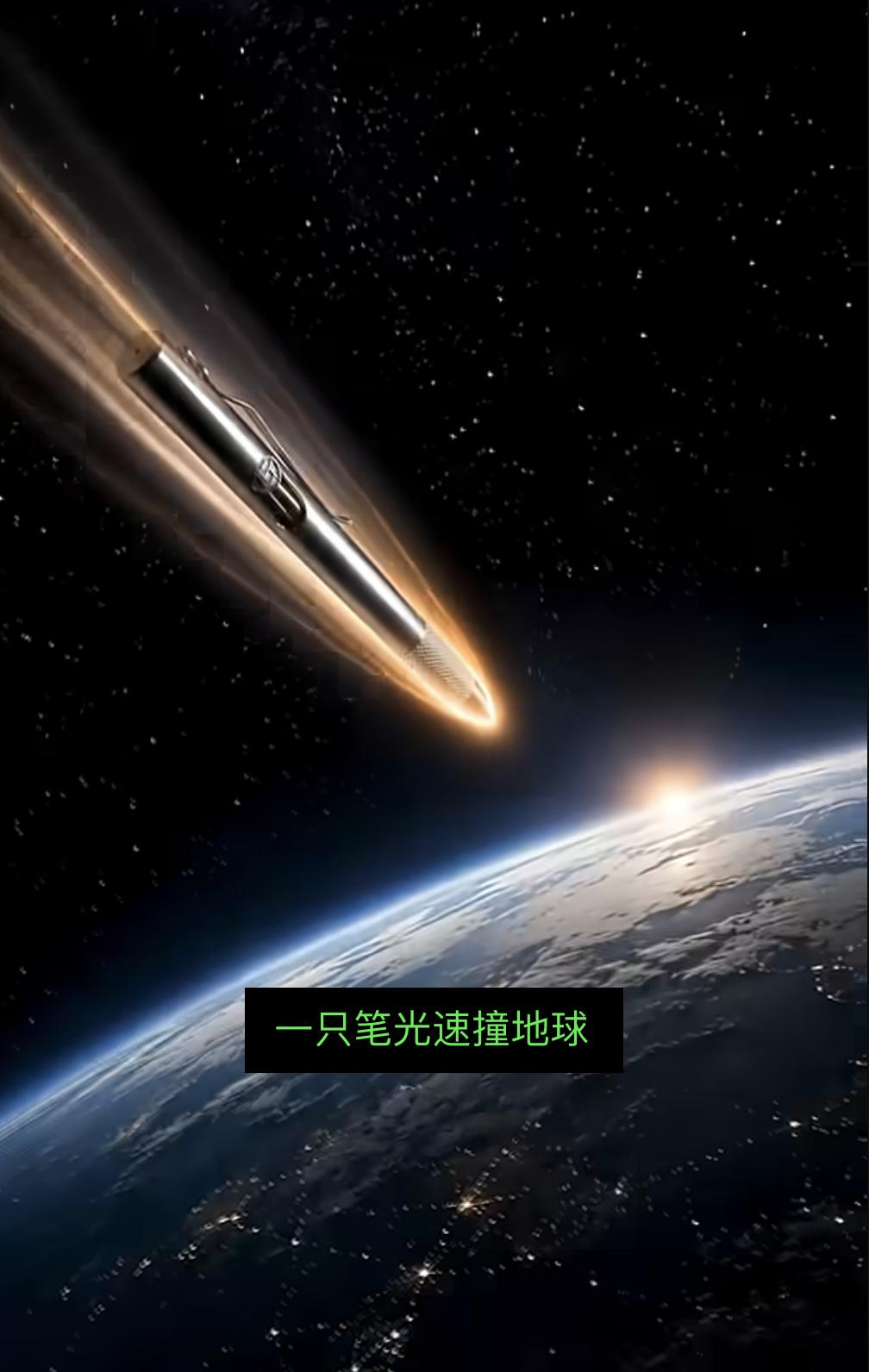太可怕了！一支笔以光速撞地球，竟然能把地球撞成碎片？？？根据爱因斯坦的相对论，任