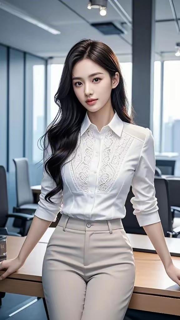 优雅白领风穿搭，精致衬衫搭配高腰裤，职场女性必备！