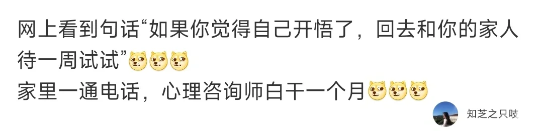 开悟了，悟到的第一件事就是少回家