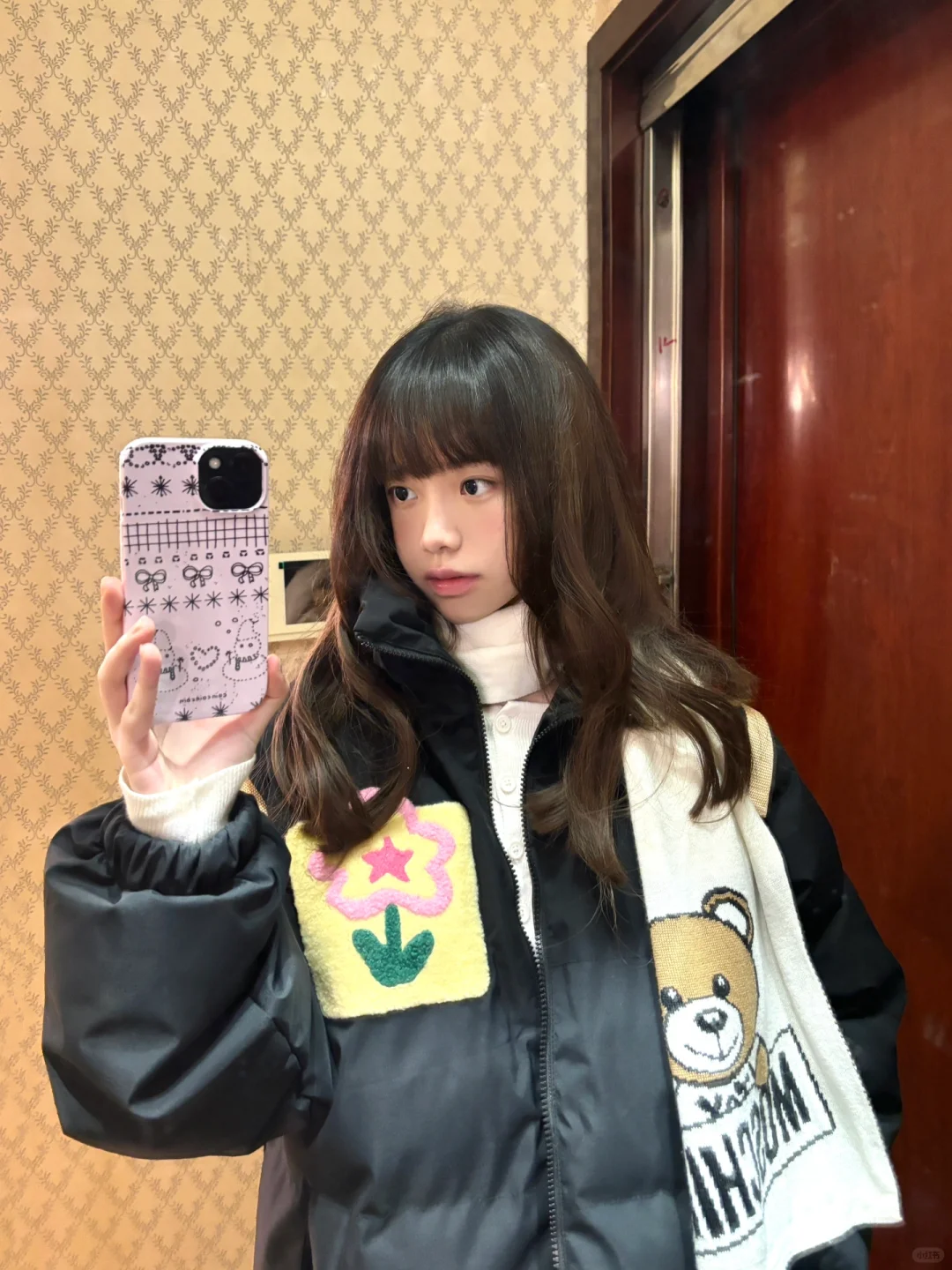 白色围巾就是这么好搭🍰！！