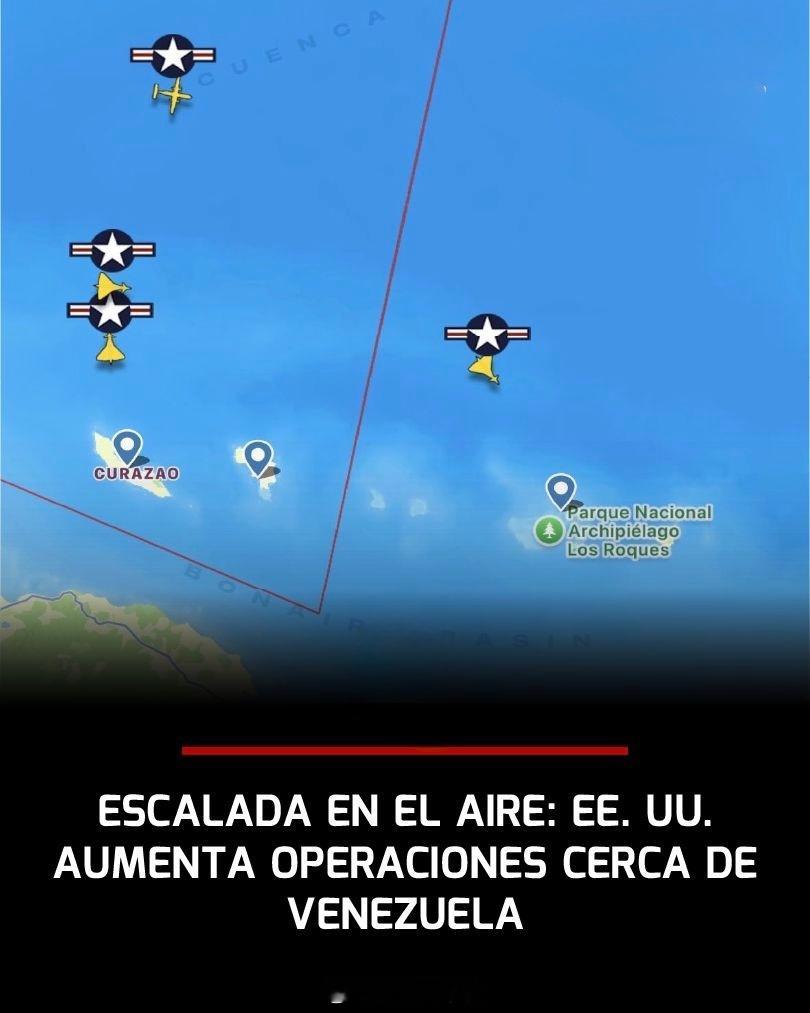 美国军方在委内瑞拉附近的空中活动激增，公共飞行追踪器上可探测到多架飞机，这反映出