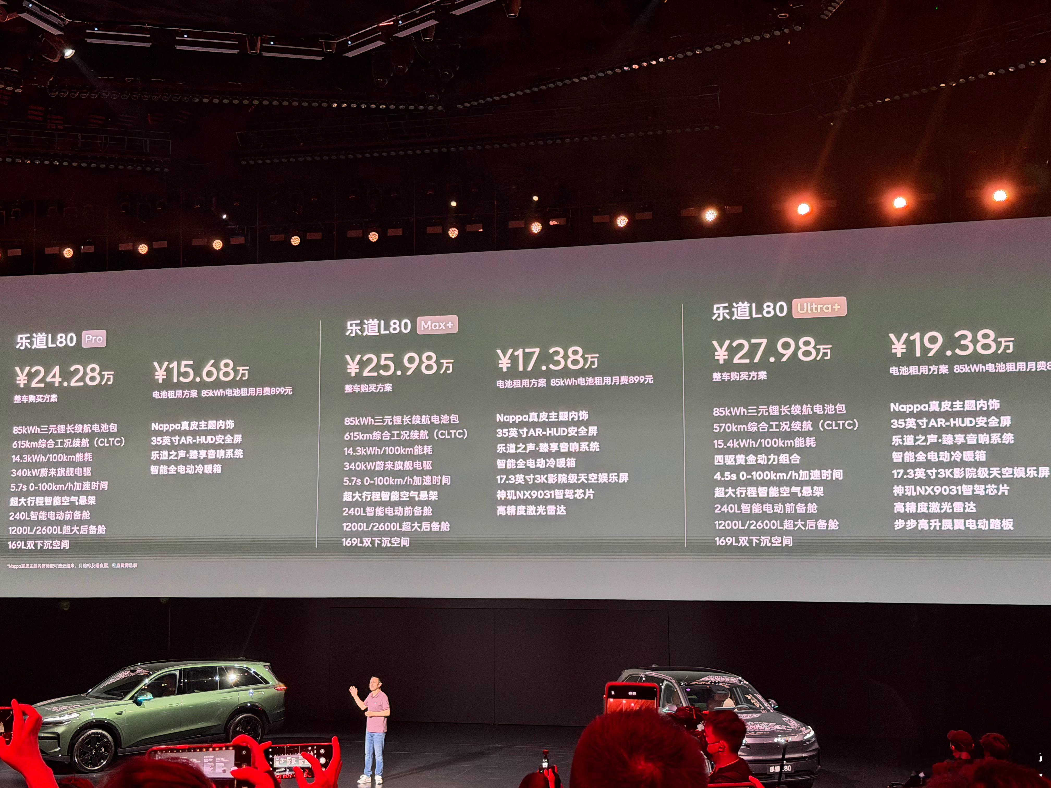 乐道汽车乐道L80上市价格公布：✅Pro版 买断24.28万元 Baas版15.