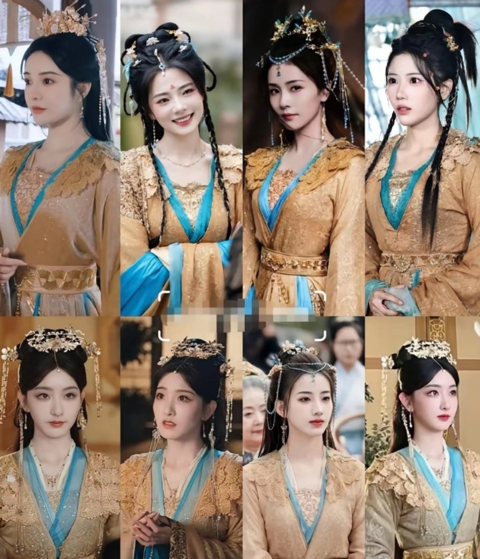 短剧市场这是合买了白鹿这套衣服吗？怎么这么多人都在穿 