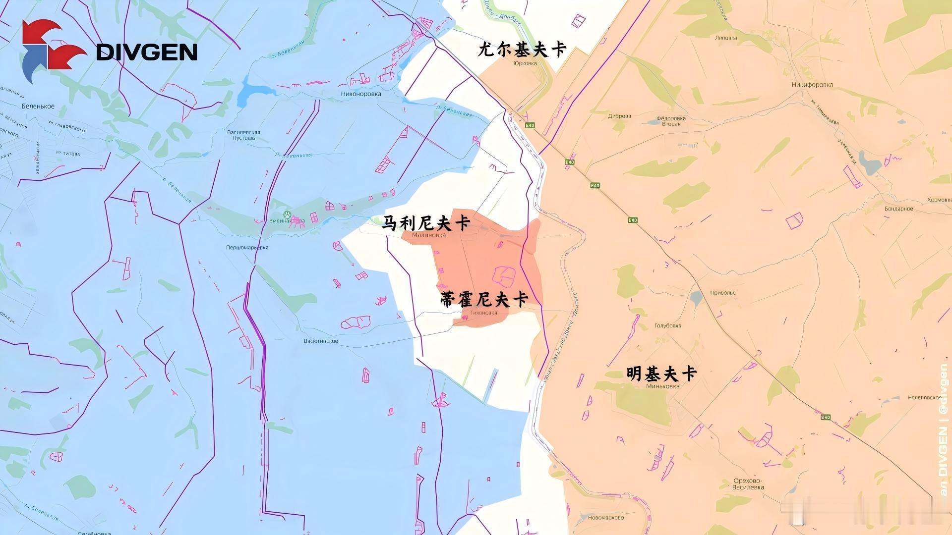 南部集群向着克拉马托尔斯克前进来源：DIVGEN 🚩 Карта СВО、Но