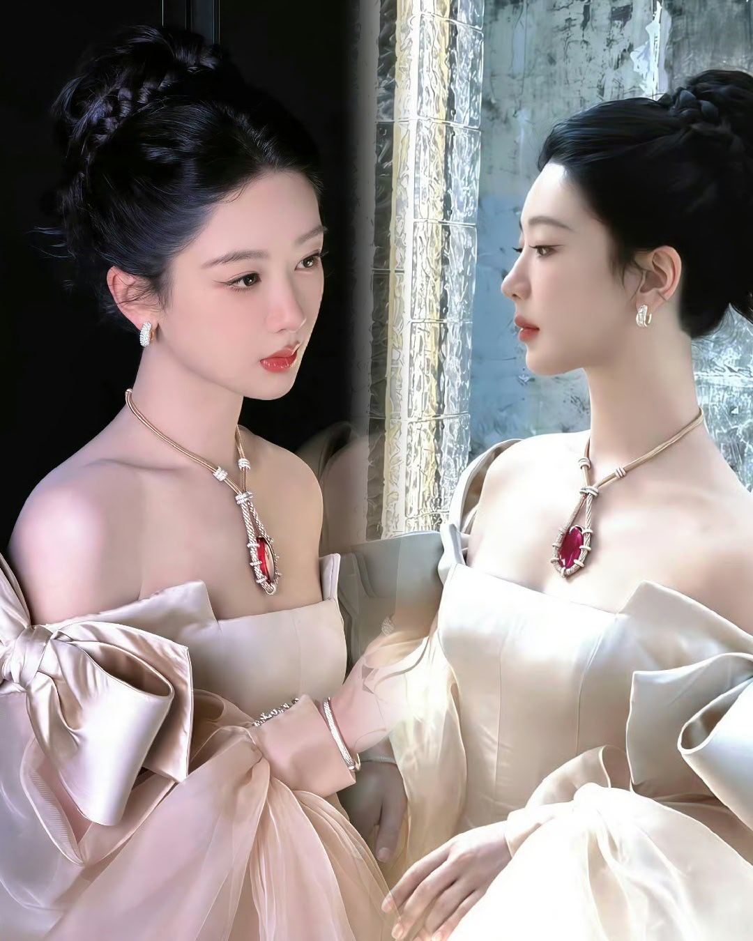 杨紫宝曼兰朵红宝石 以前只知道天鹅颈，葡萄眼原来樱桃小嘴也很甜