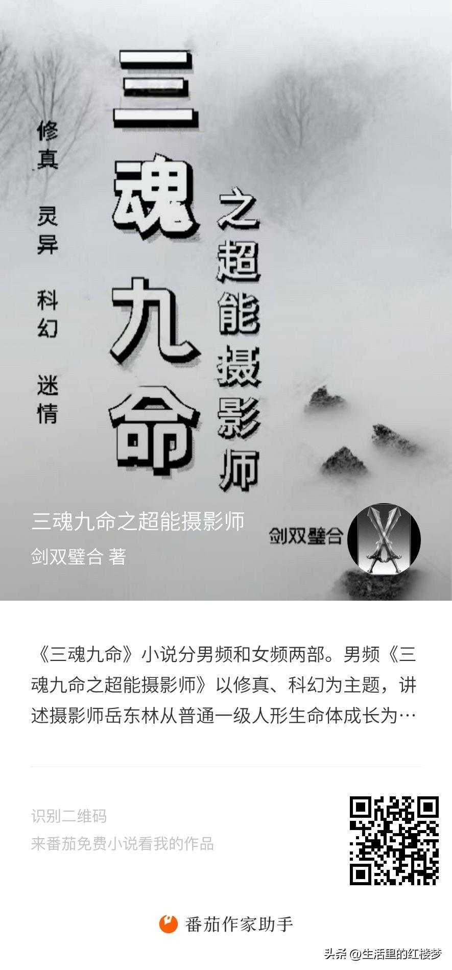 《三魂九命之超能摄影师》以修真、科幻为主题，讲述摄影师岳东林从普通一级人形生命体