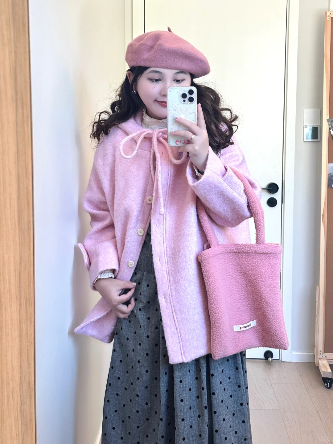 👛冬天的外套就爱穿点粉色！