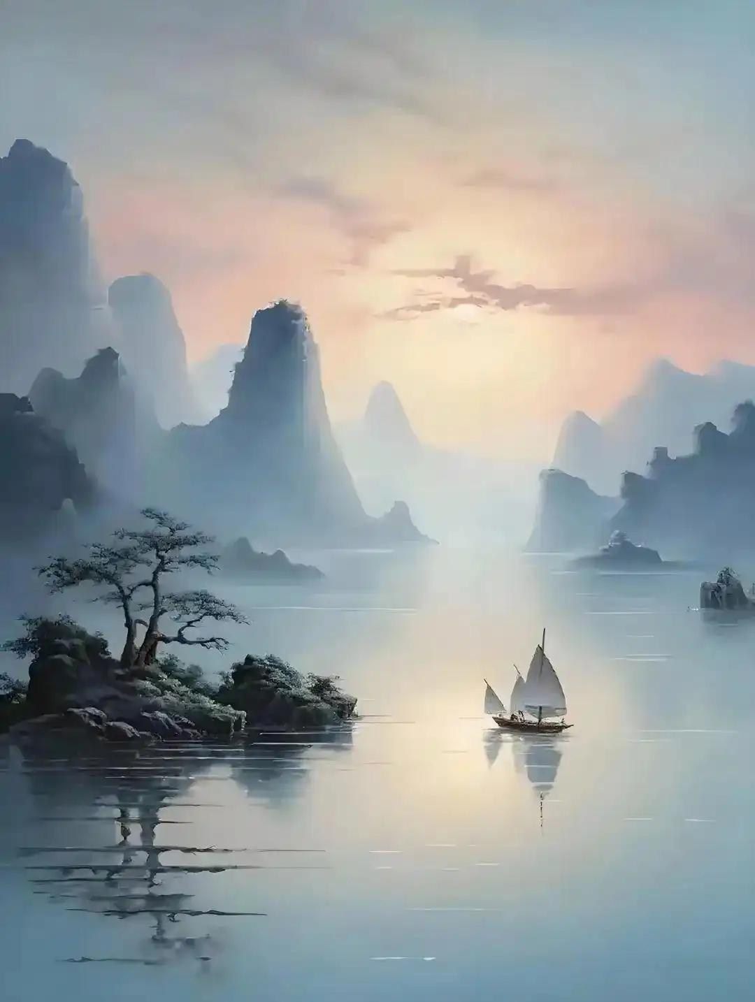 上联：云雾聚散，一叶扁舟随风雨；
下联：？？（邀友赐对）