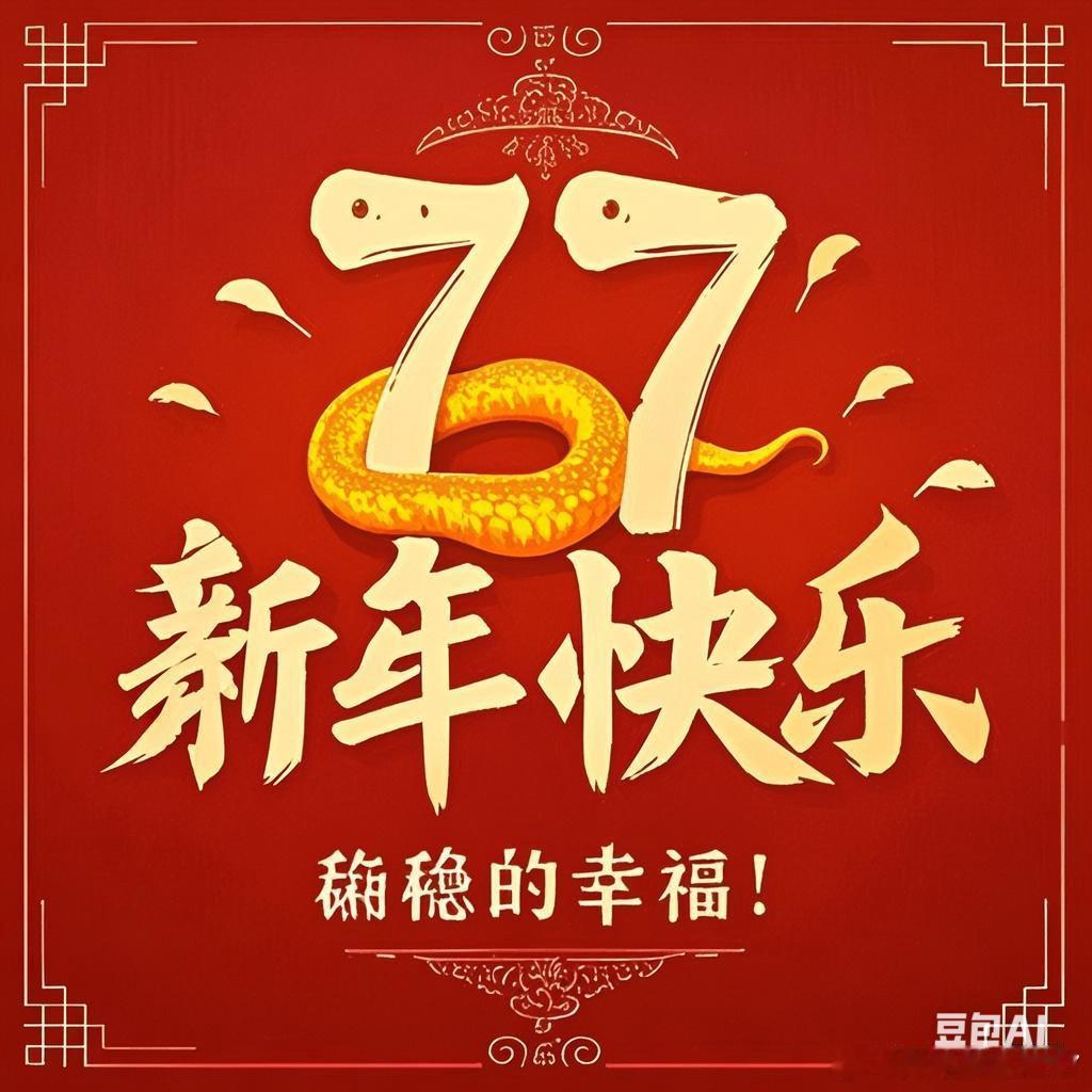 3092祝各位兄弟姐妹们新年快乐，阖家幸福！蛇年什么都有！[太开心][太开心] 