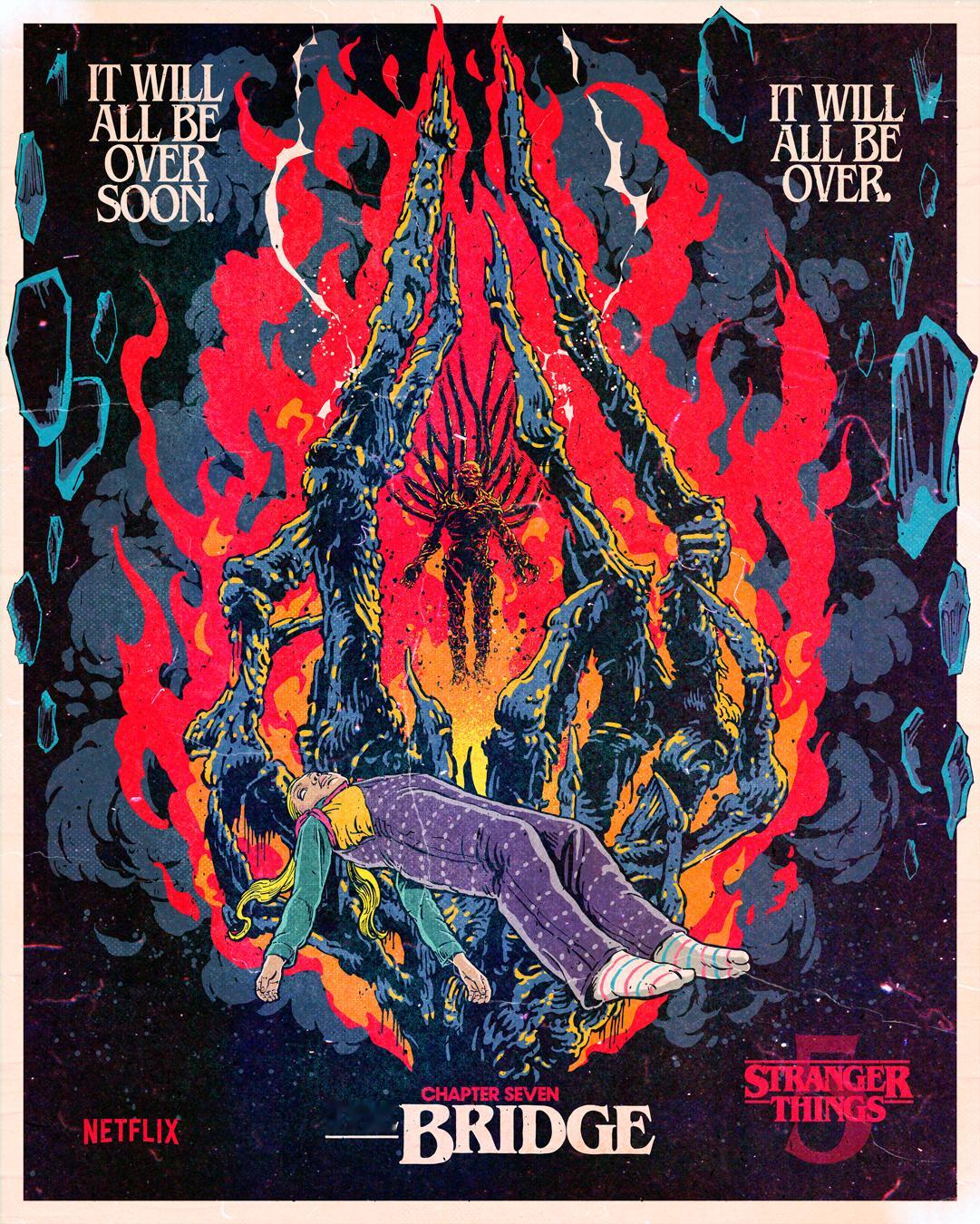 怪奇物语第五季曝光第7集海报！可惜这集口碑惊天大崩啊！IMDb评分又跌到了5.7