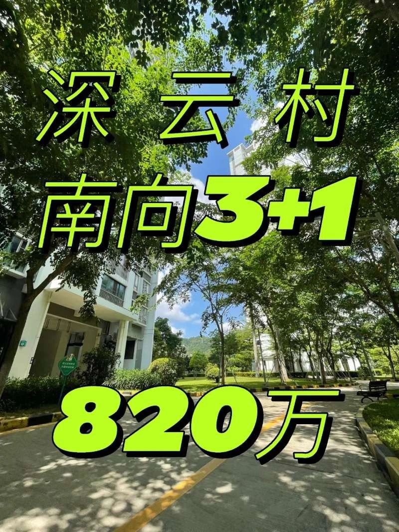 深云村近10天成交房源统计:
第01套:3栋2A，3+1户型，面积90平，23年...