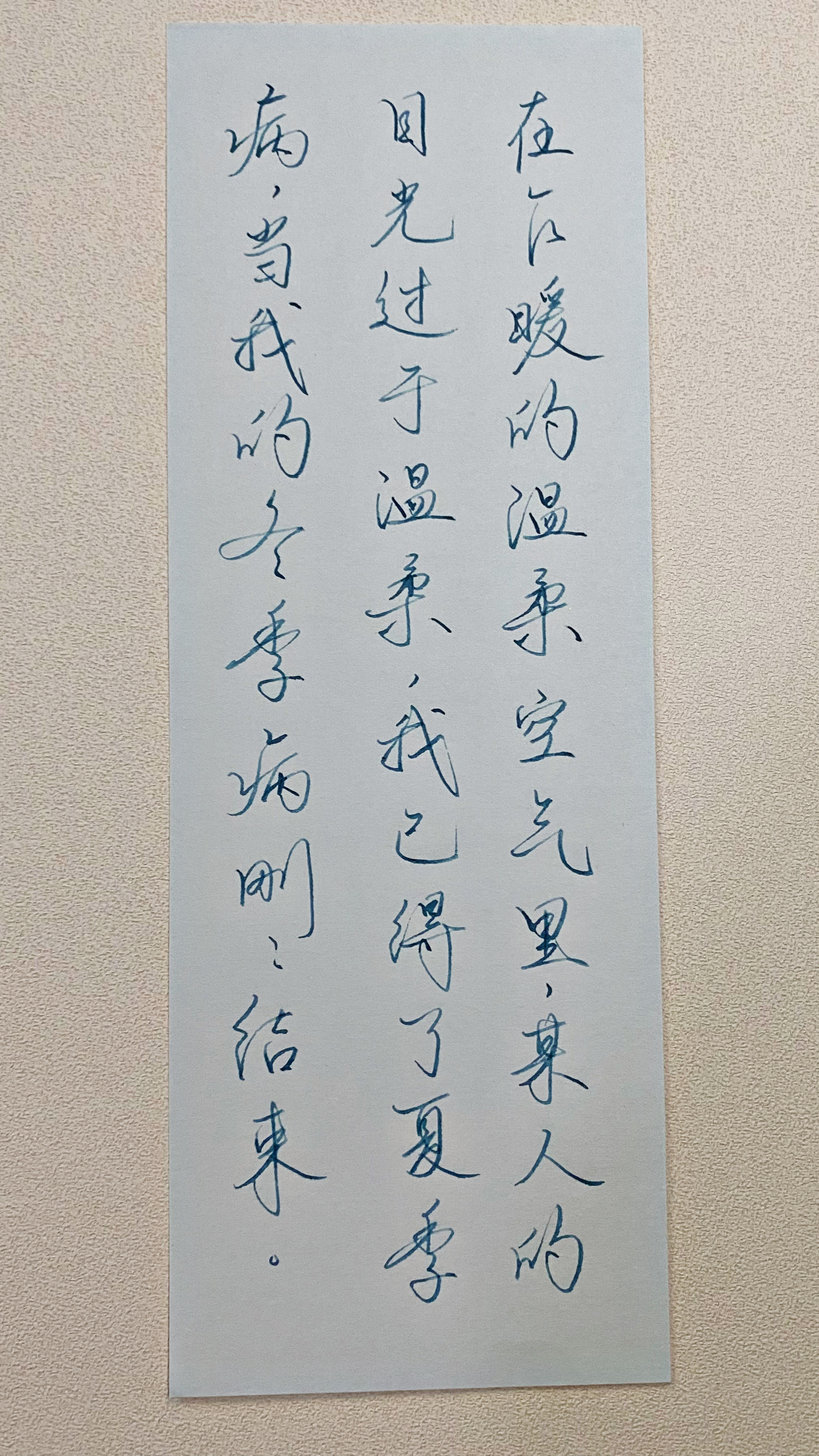 今日作业（2026.8.5）在乍暖的温柔空气里，某人的目光过于温柔，我已得了夏季