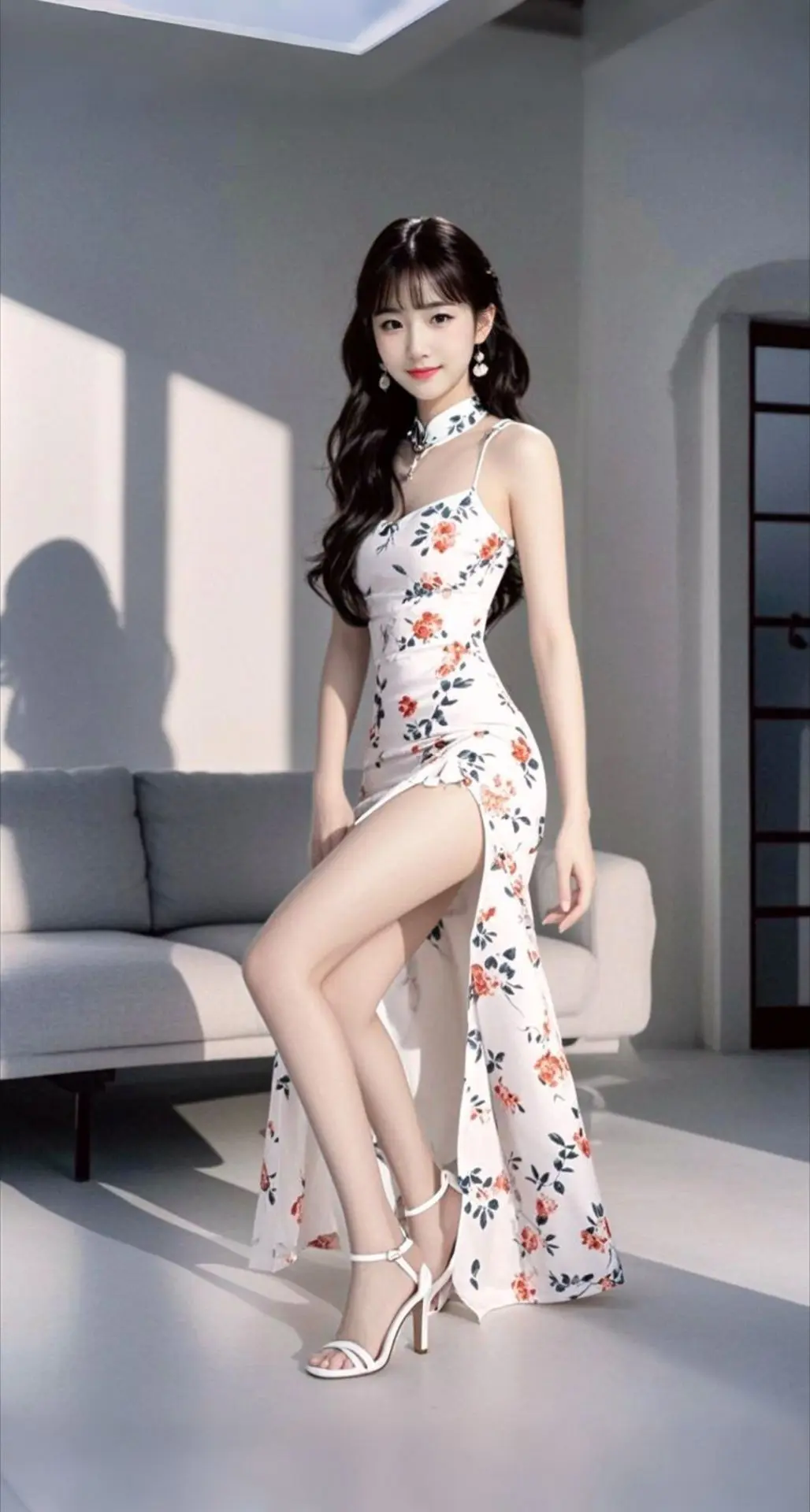 AI扩图 AI旗袍倩影