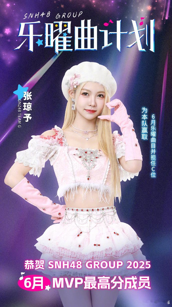 张琼予一直有票力却未参选，今年一参选就目标直指“神七”。今年丝芭青春盛典中报中的