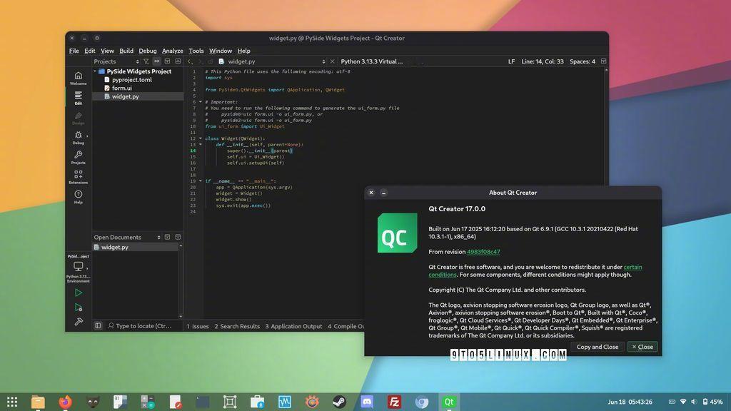 【QtCreator17开源跨平台IDE发布：重构项目配置逻辑、强化 Pytho