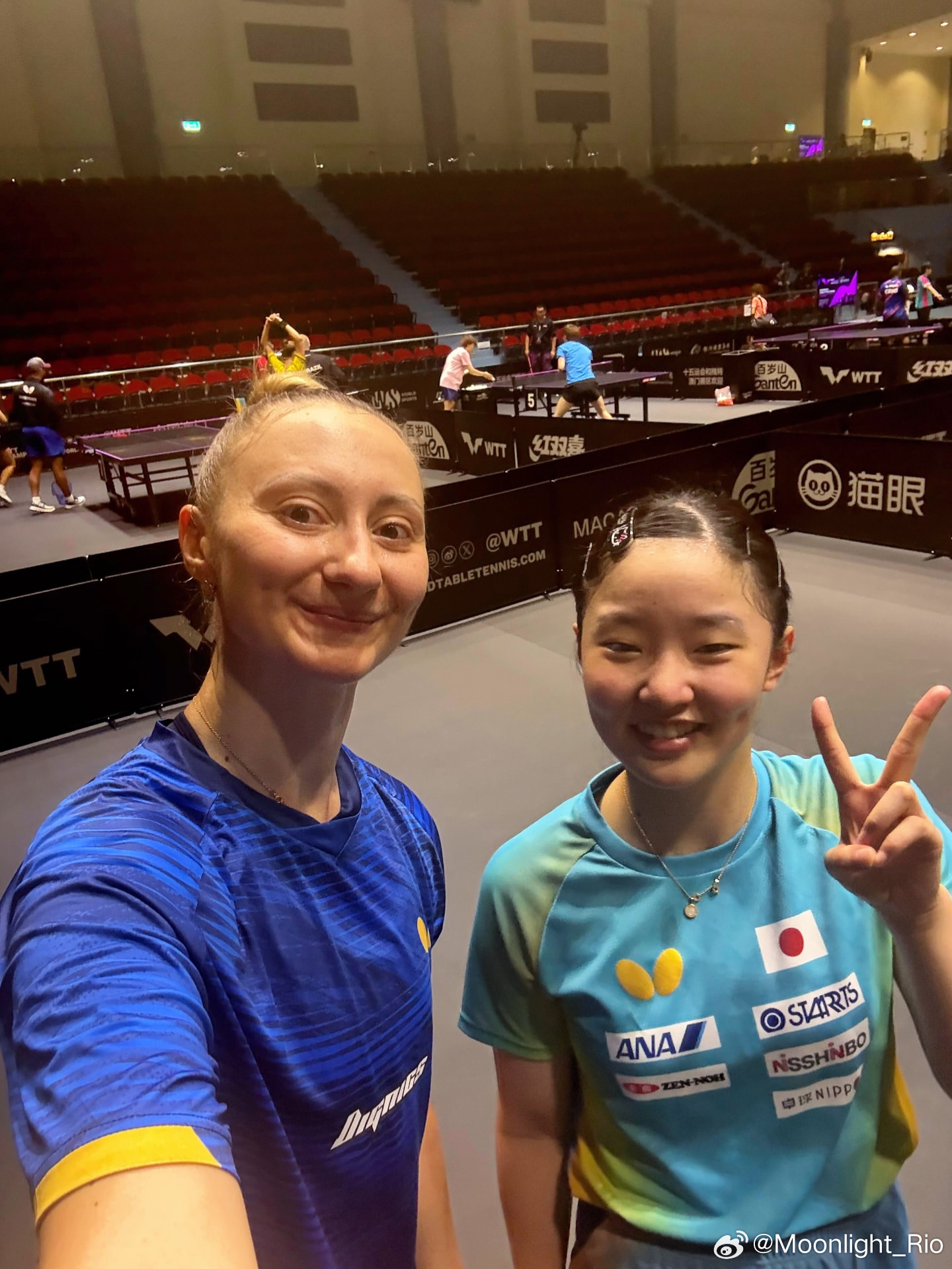 波尔卡诺娃：今天有幸和张本美和一起训练🏓✨  总是很享受与这样一位天才选手切磋