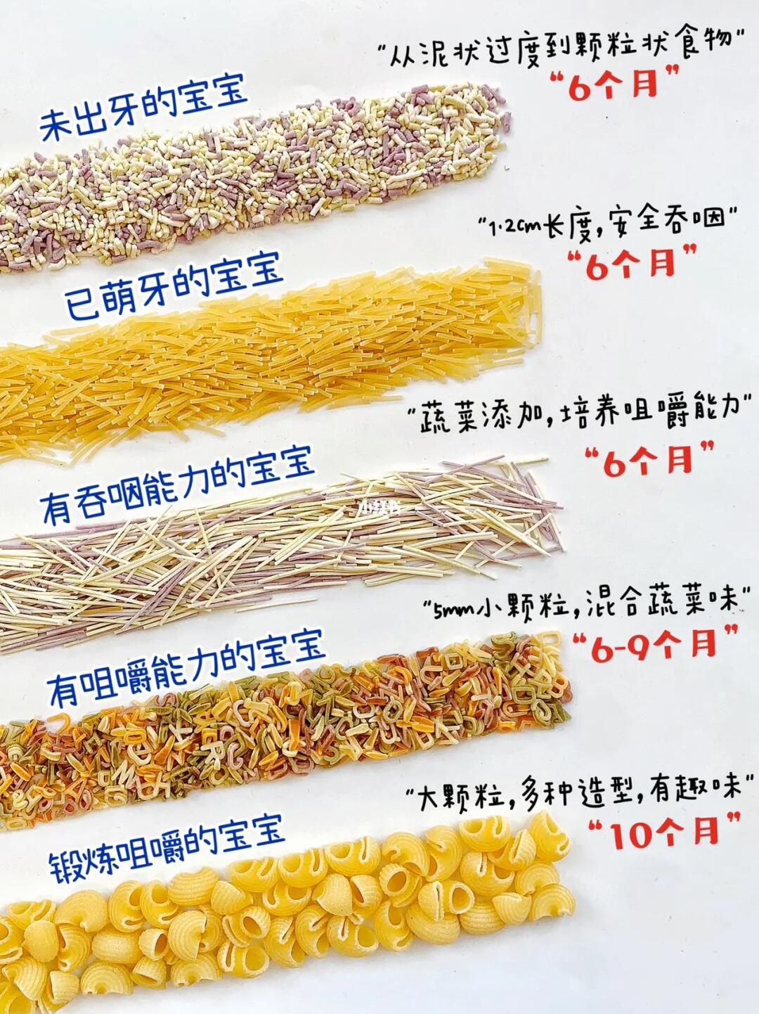 各月龄宝宝辅食面如何添加❓一篇详解🧾
