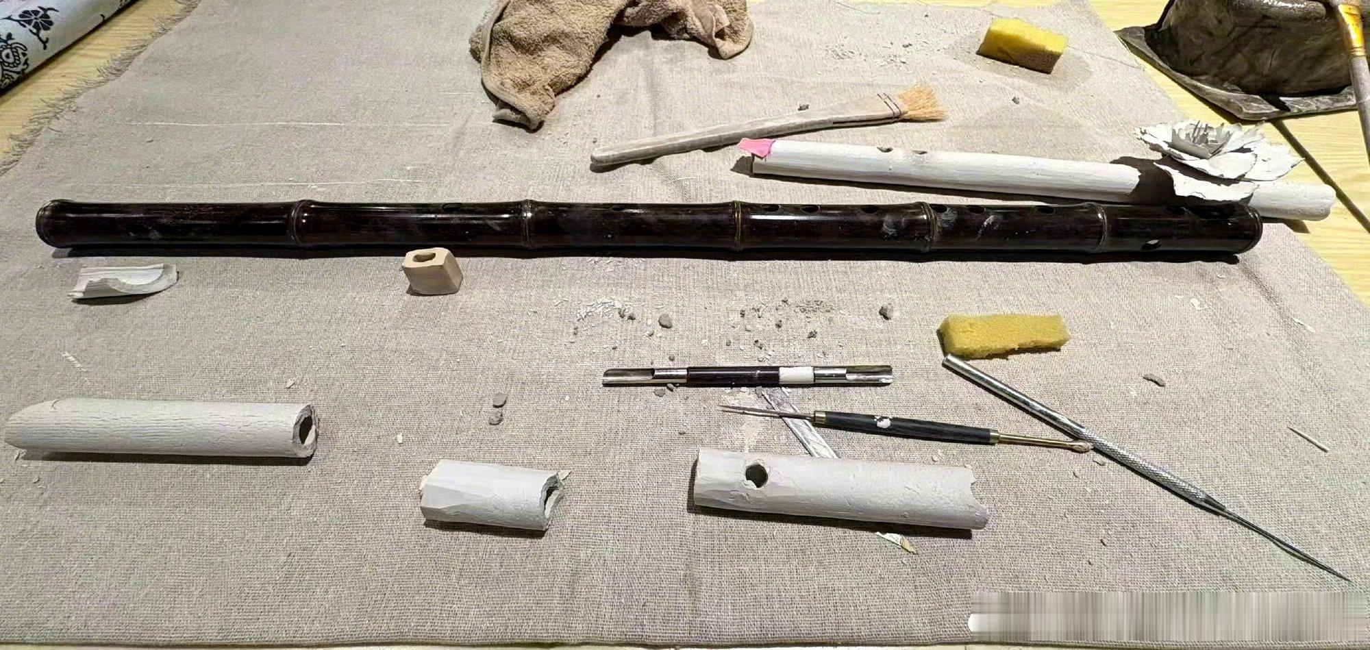 21261手搓瓷板画 雏形➡成果手搓笛子 雏形➡成果四宝宝:每天专注经营自己的呆
