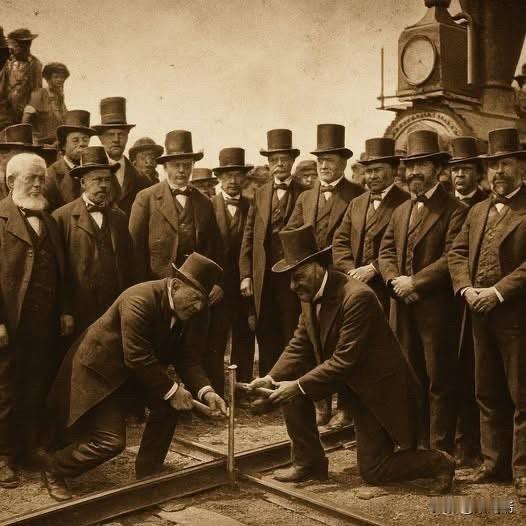 这张标志性的照片捕捉到了 1869 年 5 月 10 日，在犹他州普罗蒙特里峰（