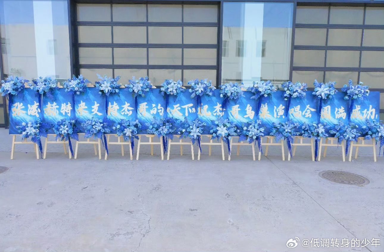 张凌赫给张杰送花篮张凌赫为张杰鸟巢演唱会送上花篮，还特别用心的选了杰哥应援色！真