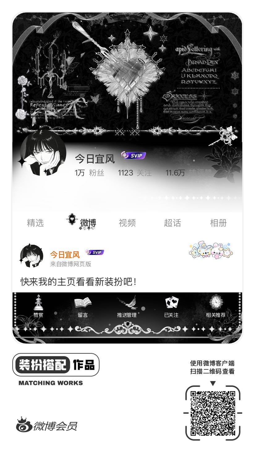 我刚刚完成了一套全新微博装扮搭配！超有个性！快来围观，一起分享装扮灵感吧~网页链