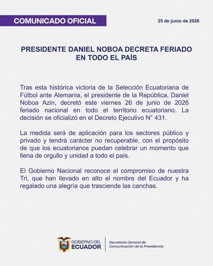 羡慕了！厄瓜多尔爆冷逆转德国出线，总统当场拍板全国放假一天，不用补班公私全休，全