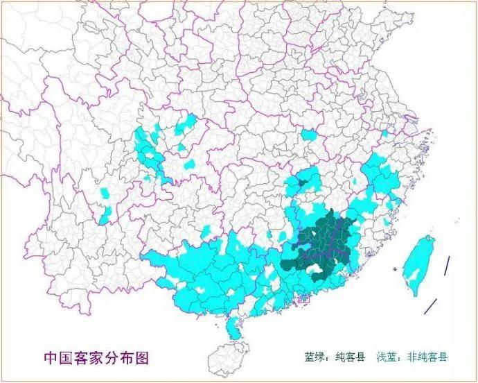 看这张图，客家人，中原地区基本上没有了，绝大部分都到了广东广西。都几百年了，应该