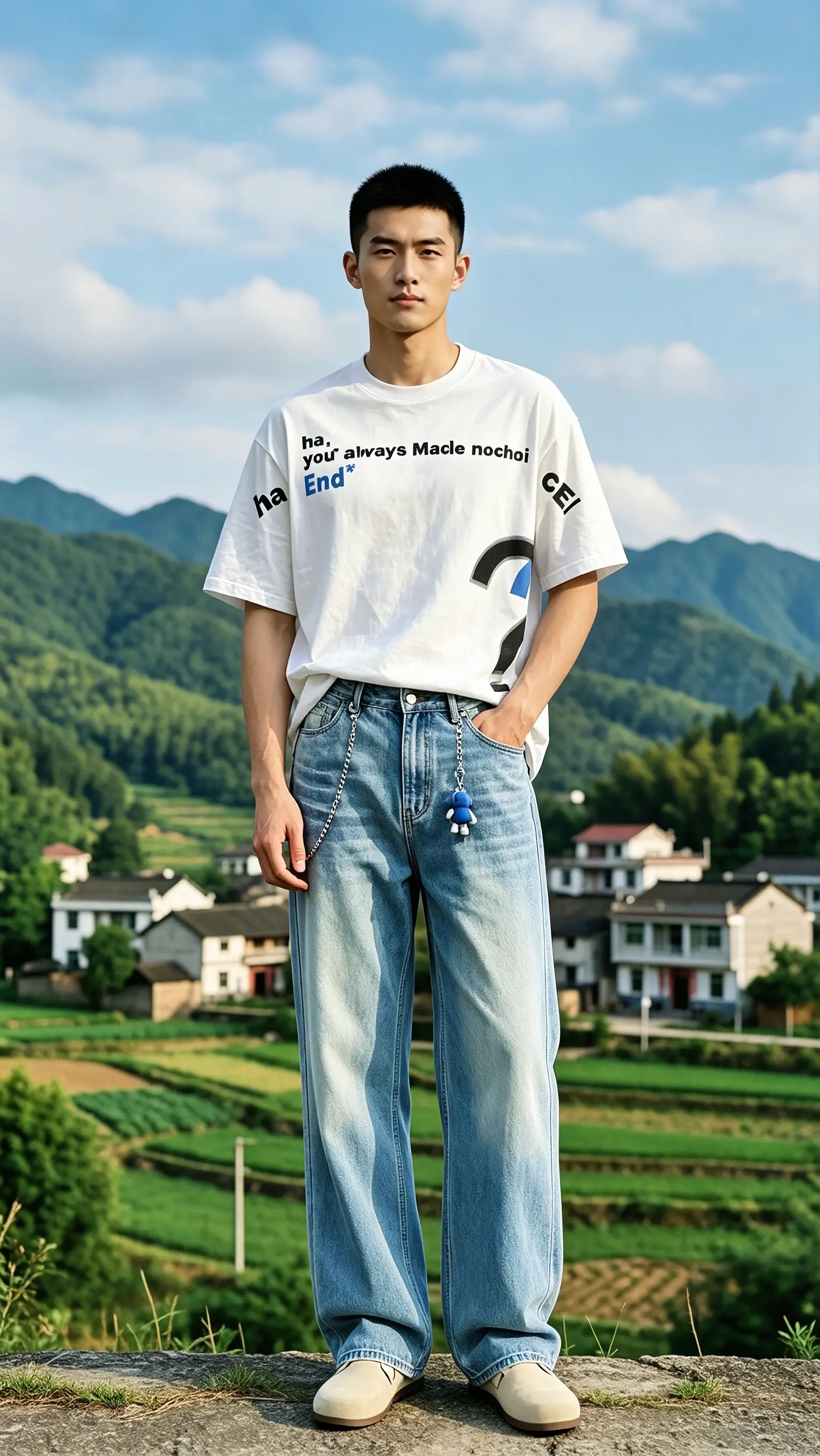 2026夏季穿搭 男生穿搭 白t牛仔裤