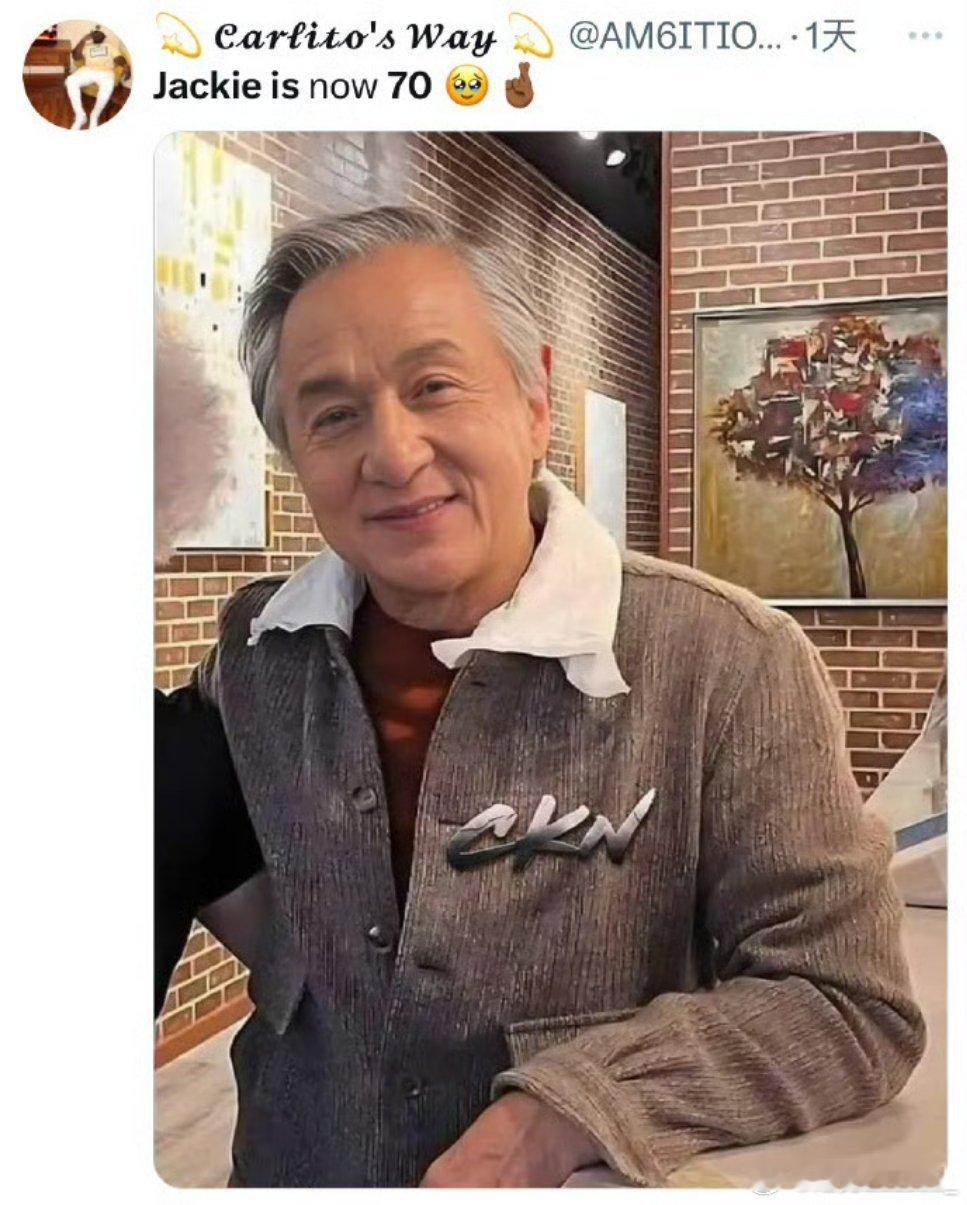 #成龙已经70岁了##成龙[超话]#其实如果我不是看到这张照片，我根本想象不出来