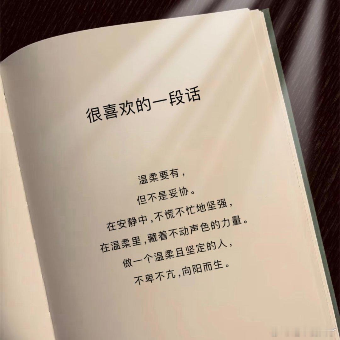 愿你成为一个温柔且坚定的人 ​​​