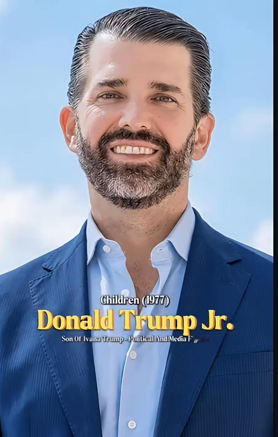 特朗普的大儿子和二儿子。长络腮胡 一般有基因遗传的，父亲有儿子也会有，特朗普是没